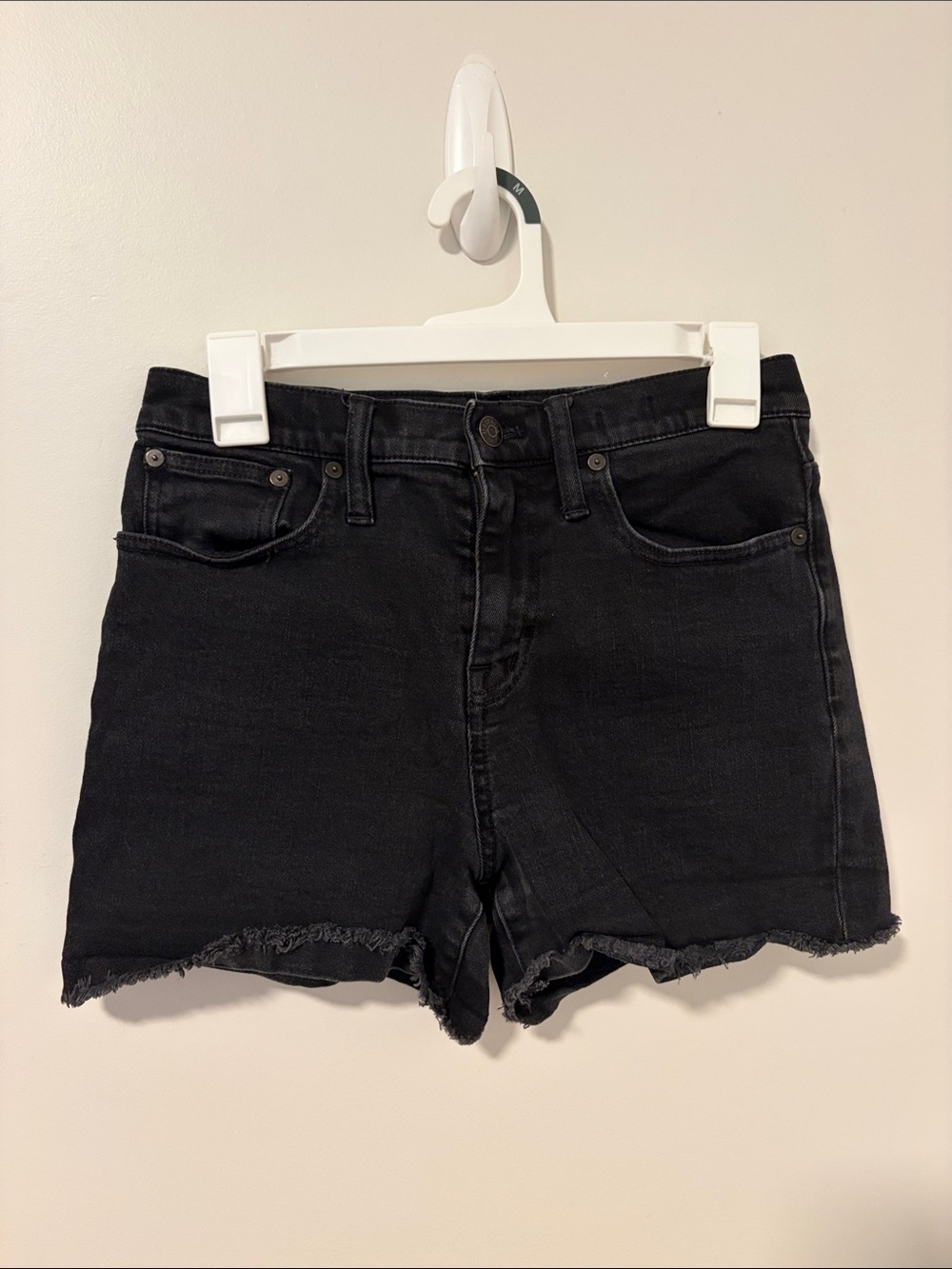 Madewell Black High Rise Denim Jean Shorts Size 26